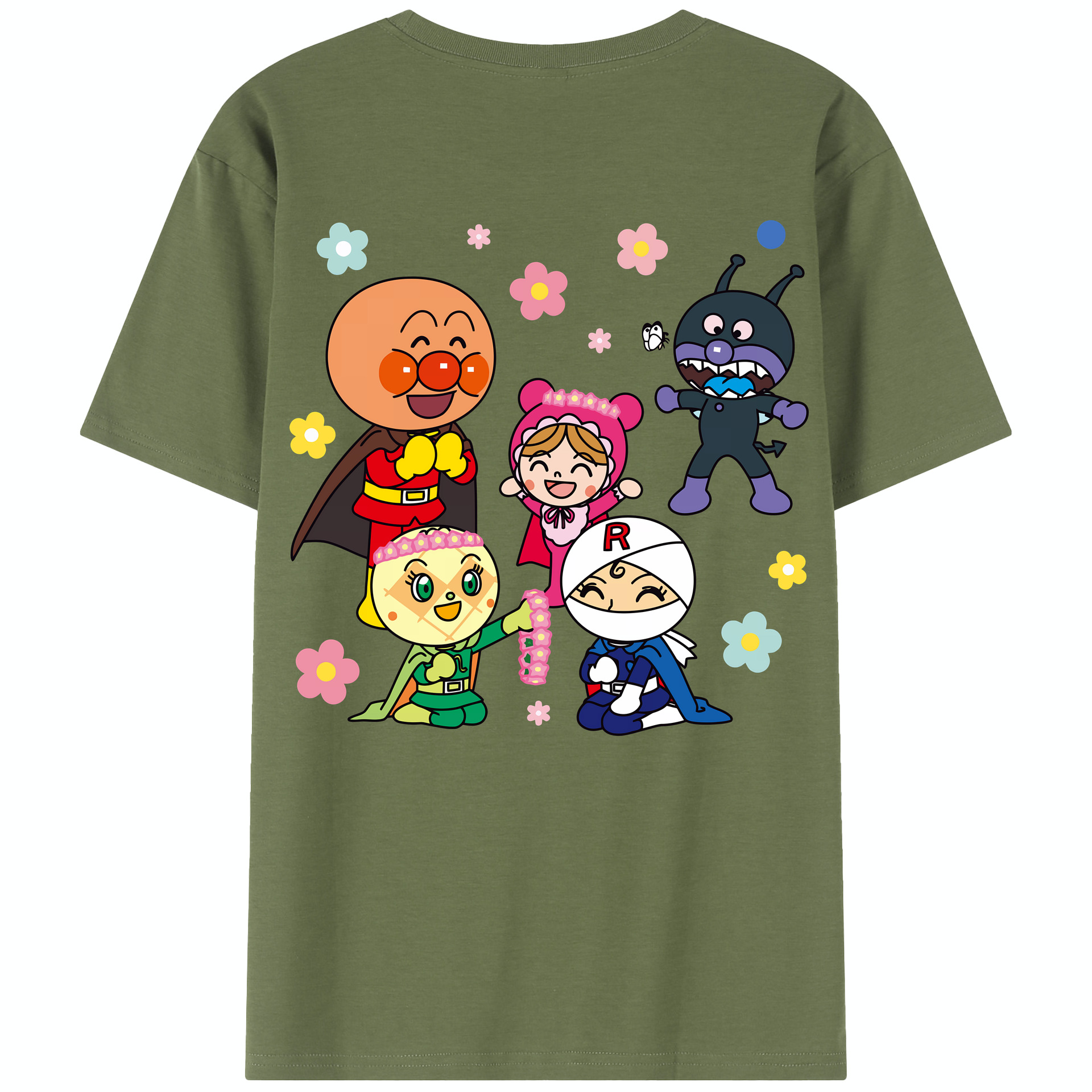 （画像用） アンパンマン Anpanman 綿100％半袖Tシャツ（背面プリント）